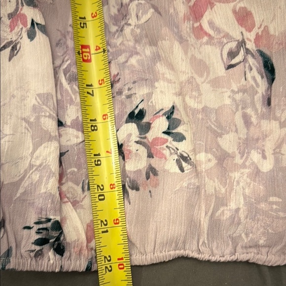 American Rag Cie Purple Tie Front Long Sleeve Blouse #497 - Picture 7 of 7